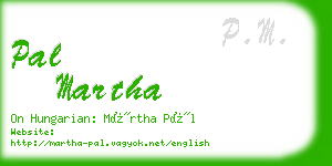 pal martha business card